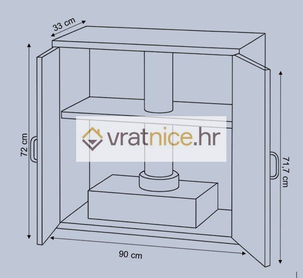 Vratnice.hr GORNJI ELEMENT 90/72 ZA NAPU SIVI