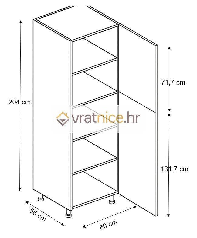 Vratnice.hr VISOKI ELEMENT 60/204 BIJELI
