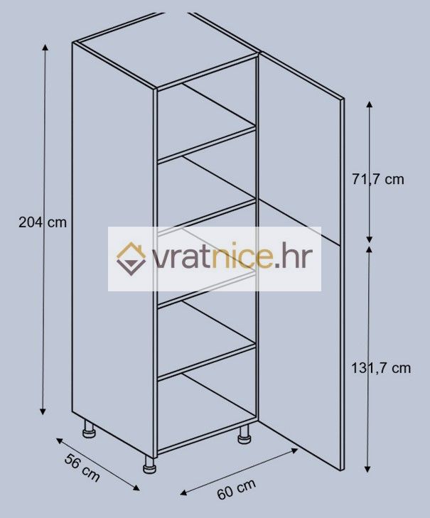 Vratnice.hr VISOKI ELEMENT 60/204 SIVI